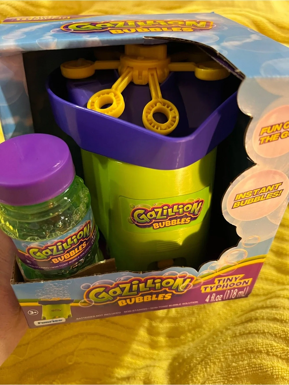 2-Tiny Typhoon Bubble Machine - Green & Purple Gazillion Bubbles